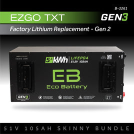51V 105AH SKINNY BATTERY BUNDLE / EZGO TXT SAMSUNG GEN2