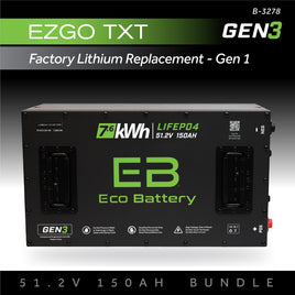 51V 150AH BATTERY BUNDLE / EZGO TXT SAMSUNG GEN1