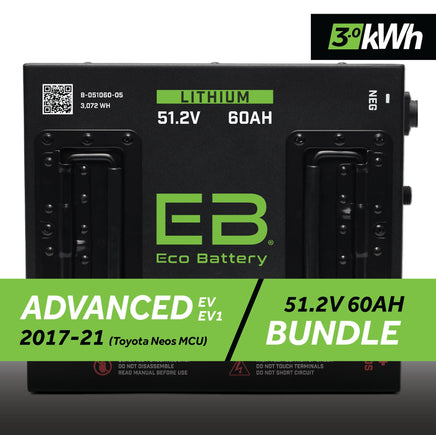 51V 60AH BATTERY BUNDLE / ADVANCED EV EV1 / 2017-21 (TOYOTA NEOS MCU)