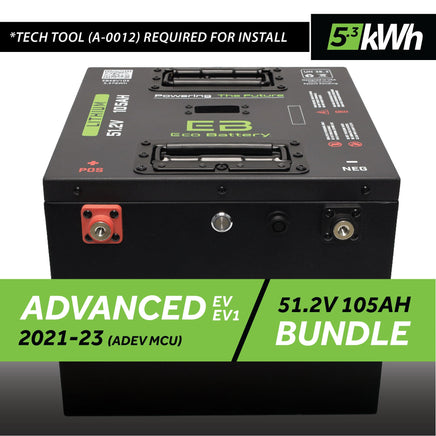51V 105AH THRU-HOLE BATTERY BUNDLE / ADVANCED EV EV1 / 2021-23 (ADEV MCU)