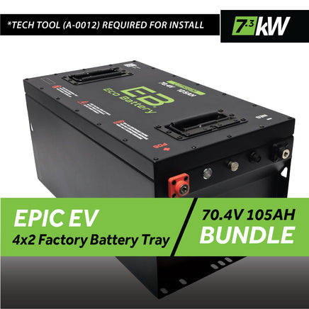 70V 105AH BATTERY BUNDLE / EPIC EV (4 X 2 FACTORY BATTERY TRAY)