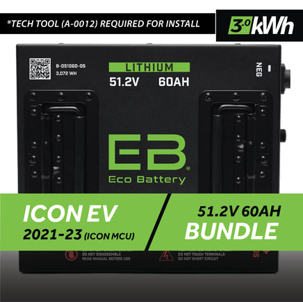 51V 60AH BATTERY BUNDLE / ICON EV / 2021-23 (ICON MCU)
