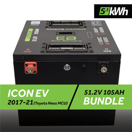 51V 105AH THRU-HOLE BATTERY BUNDLE / ICON EV / 2017-21 (TOYOTA NEOS MCU)