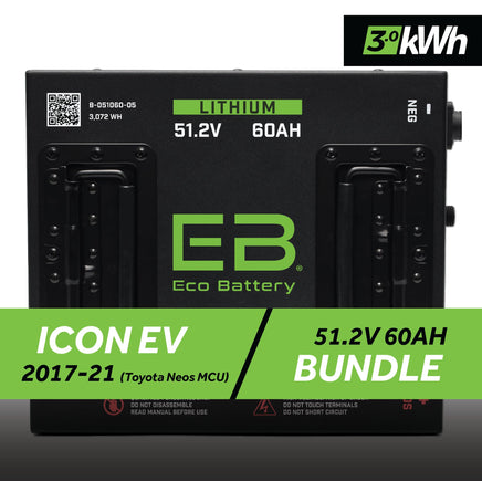 51V 60AH BATTERY BUNDLE / ICON EV / 2017-21 (TOYOTA NEOS MCU)
