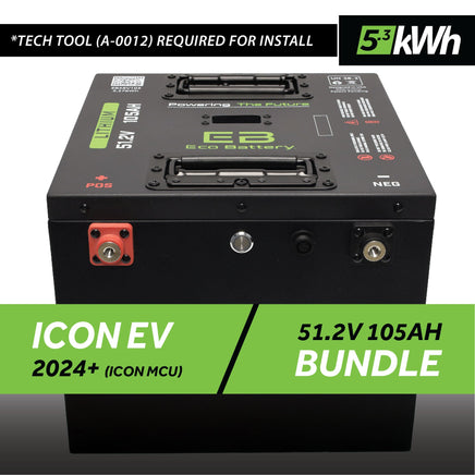 51V 105AH THRU-HOLE BATTERY BUNDLE / ICON EV / 2024+ (ICON MCU)