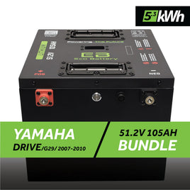 51V 105AH THRU-HOLE BATTERY BUNDLE / YAMAHA DRIVE/G29 / 2007-10
