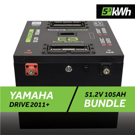 51V 105AH THRU-HOLE BATTERY BUNDLE / YAMAHA DRIVE 1 & 2 / 2011+