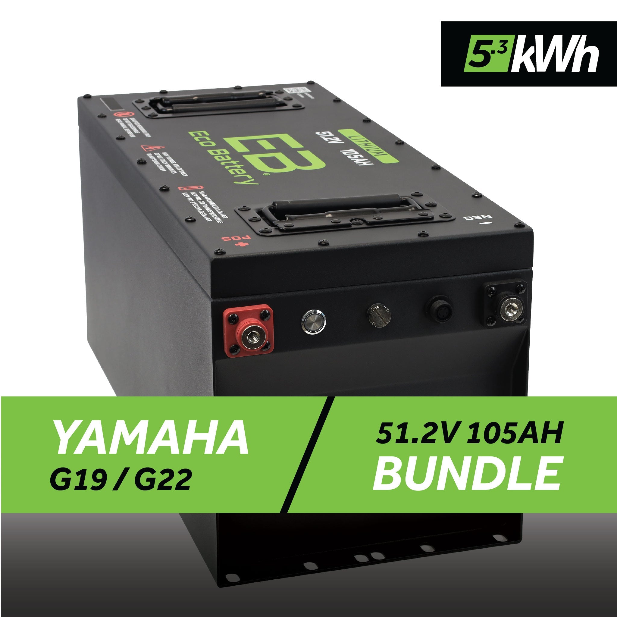 51V 105AH SKINNY BATTERY BUNDLE / YAMAHA G19/G22 | B-3531| Canyon