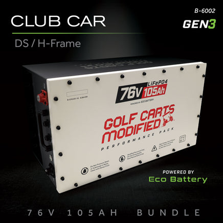 76V 105AH BATTERY BUNDLE / CLUB CAR DS / H-FRAME