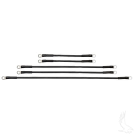 BAT-1003 - Battery Cable SET, Includes (1) 21" (2) 16" (2) 9" 6 gauge, E-Z-Go Marathon 94 & down