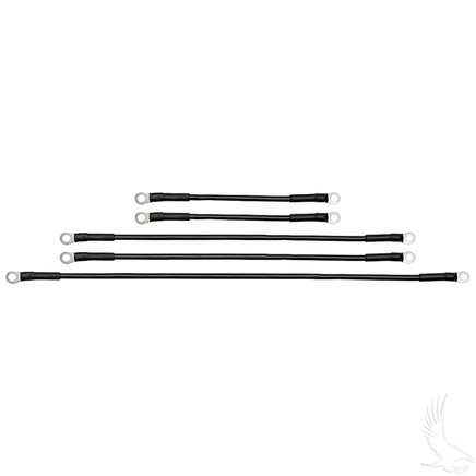 BAT-1003 - Battery Cable SET, Includes (1) 21" (2) 16" (2) 9" 6 gauge, E-Z-Go Marathon 94 & down