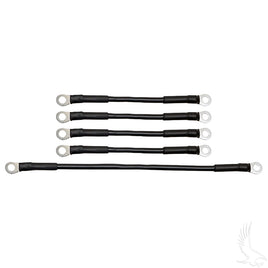 BAT-1004 - Battery Cable SET, Includes (1) 12" (4) 7" 6 gauge, E-Z-Go Med/TXT 94+
