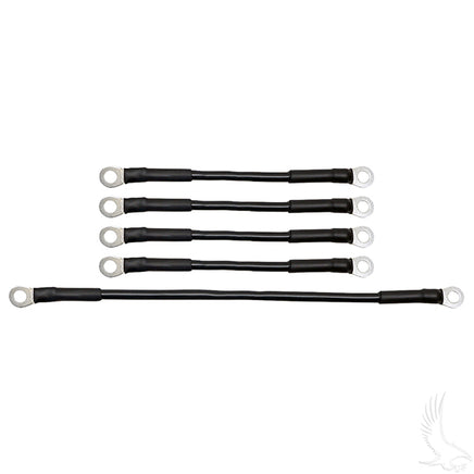 BAT-1004 - Battery Cable SET, Includes (1) 12" (4) 7" 6 gauge, E-Z-Go Med/TXT 94+