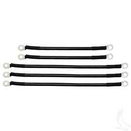 BAT-1005A - Battery Cable SET, Includes (3) 12" (2) 9" 4 gauge, Yamaha G14/G16 36V 94+