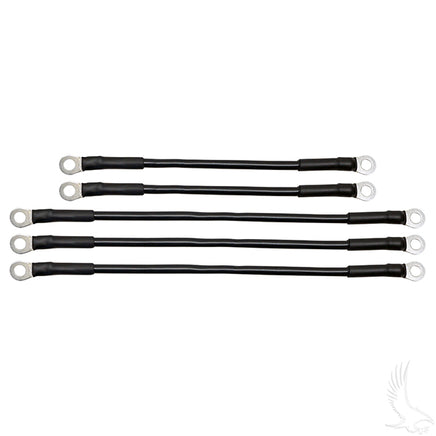 BAT-1005 - Battery Cable SET, Includes (3) 12" (2) 9" 6 gauge, Yamaha G14/G16 36V 94+
