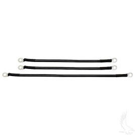BAT-1020A - Battery Cable SET, Includes (1) 16" (2) 12" 4 gauge with 12V Batteries, Yamaha Drive