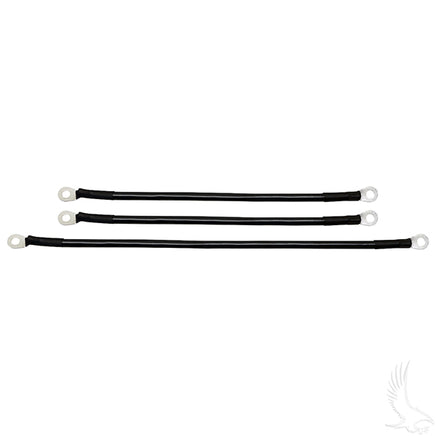 BAT-1020A - Battery Cable SET, Includes (1) 16" (2) 12" 4 gauge with 12V Batteries, Yamaha Drive