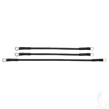 BAT-1020 - Battery Cable SET, Includes (1) 16" (2) 12" 6 gauge with 12V Batteries, Yamaha Drive