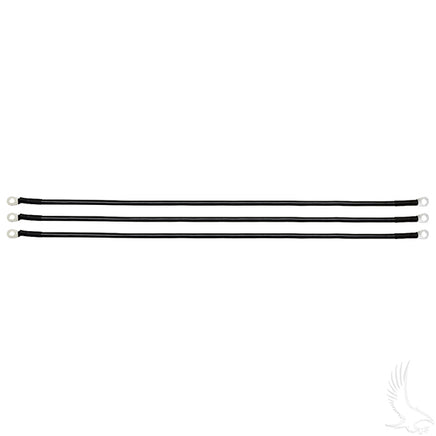 BAT-1021A - Battery Cable SET, Includes (3) 26" 4 Gauge, Club Car Precedent,12V Batteries