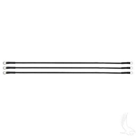 BAT-1021 - Battery Cable SET, Includes (3) 26" 6 Gauge, Club Car Precedent, 12V Batteries