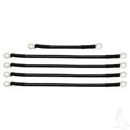 BAT-1027A - Battery Cable SET, Includes (1) 7" (4) 14" 4 gauge, E-Z-Go TXT 48V