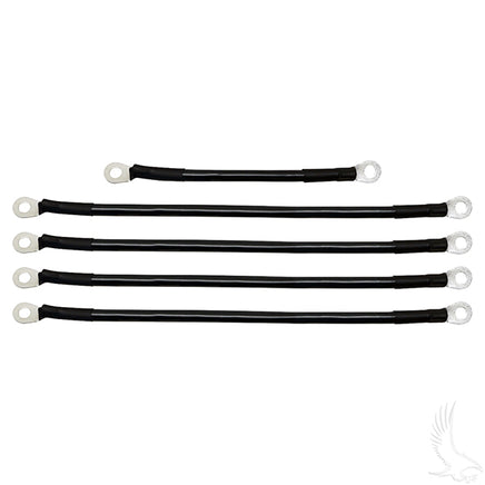 BAT-1027A - Battery Cable SET, Includes (1) 7" (4) 14" 4 gauge, E-Z-Go TXT 48V