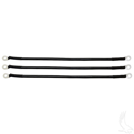 BAT-1028A - Battery Cable SET, Includes (3) 14" 4 gauge, Club Car DS w/ 12V Batteries