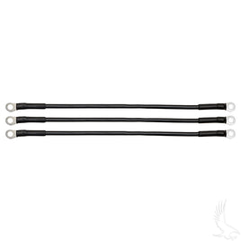 BAT-1028 - Battery Cable SET, Includes (3) 14" 6 gauge, Club Car DS w/ 12V Batteries