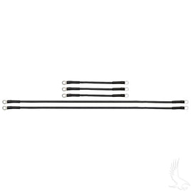 BAT-1029 - Battery Cable SET, Includes (3) 9" (2) 26" 6 gauge, Yamaha Drive w/ 8V Batteries