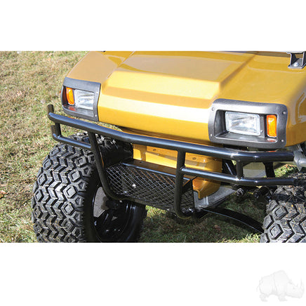 BG-104A - RHOX Brush Guard, Front Black Powder Coat Steel, Club Car DS