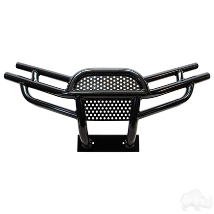 BG-528 - RHOX BMF Heavy Duty Front Brush Guard, Black Powder Coat Steel, Club Car Tempo