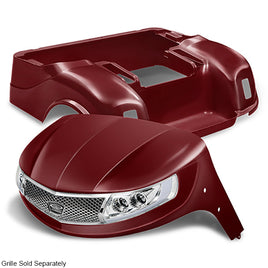 BOD-DT0112-BY - DoubleTake Phoenix Body Kit with Street Legal Light Kit, E-Z-Go TXT 96+, Burgundy