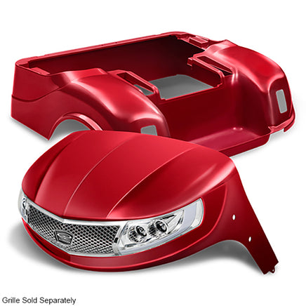 BOD-DT0112-RB - DoubleTake Phoenix Body Kit with Street Legal LED Light Kit, E-Z-Go TXT 96+, Ruby