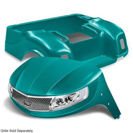 BOD-DT0112-TL - DoubleTake Phoenix Body Kit with Street Legal Light Kit, E-Z-Go TXT 96+, Teal