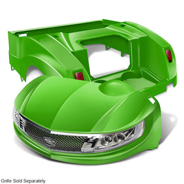 BOD-DT0113-LM - DoubleTake Phoenix Body Kit with Street Legal Light Kit, E-Z-Go RXV 08+, Lime