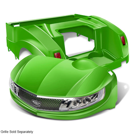 BOD-DT0113-LM - DoubleTake Phoenix Body Kit with Street Legal Light Kit, E-Z-Go RXV 08+, Lime