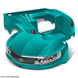BOD-DT0113-TL - DoubleTake Phoenix Body Kit with Street Legal Light Kit, E-Z-Go RXV 08+, Teal