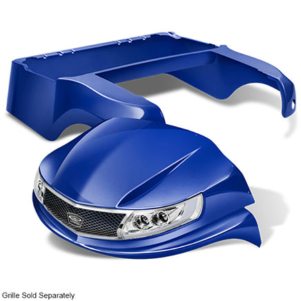 BOD-DT0123-BL - DoubleTake Phoenix Body Kit with Street Legal LED Light Kit, Club Car Precedent 04+, Blue