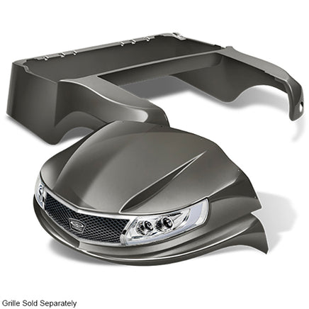 BOD-DT0123-GP - DoubleTake Phoenix Body Kit with Street Legal LED Light Kit, Club Car Precedent 04+, Graphite