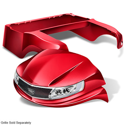 BOD-DT0123-RB - DoubleTake Phoenix Body Kit with Street Legal LED Light Kit, Club Car Precedent 04+, Ruby