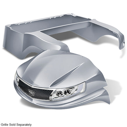 BOD-DT0123-SV - DoubleTake Phoenix Body Kit with Street Legal LED Light Kit, Club Car Precedent 04+, Silver
