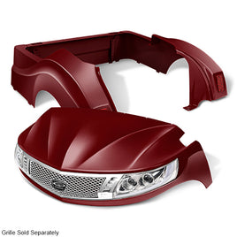 BOD-DT0132-BY - DoubleTake Phoenix Body Kit with Street Legal LED Light Kit, Yamaha Drive2, Burgundy