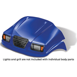 BOD-DT0223-BL-F - DoubleTake Phantom Front Cowl, Club Car Precedent 04+, Blue