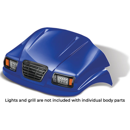 BOD-DT0223-BL-F - DoubleTake Phantom Front Cowl, Club Car Precedent 04+, Blue