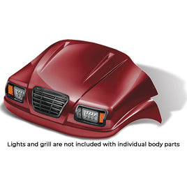BOD-DT0223-BY-F - DoubleTake Phantom Front Cowl, Club Car Precedent 04+, Burgundy