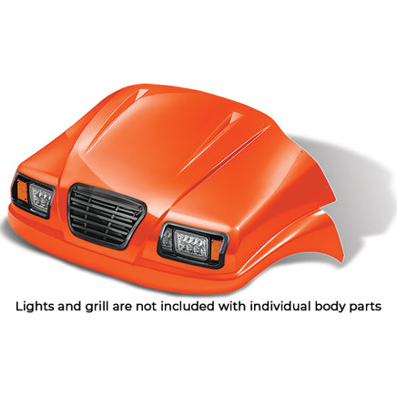 BOD-DT0223-OR-F - DoubleTake Phantom Front Cowl, Club Car Precedent 04+, Orange