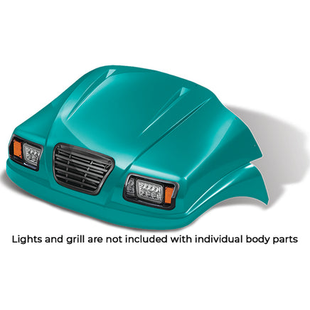 BOD-DT0223-TL-F - DoubleTake Phantom Front Cowl, Club Car Precedent 04+, Teal
