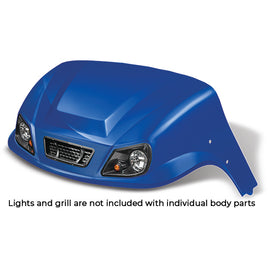 BOD-DT0312-BL-F - DoubleTake Titan Front Cowl, E-Z-Go TXT 96+, Blue