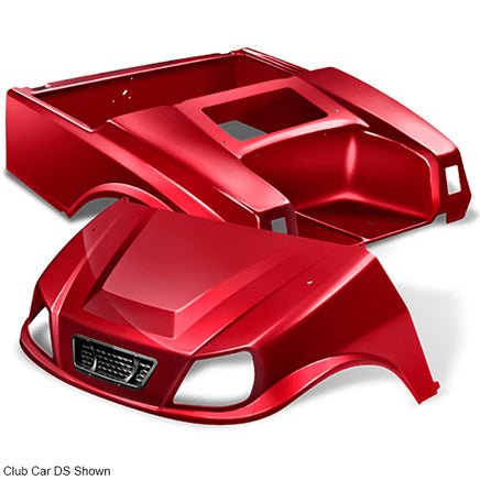 BOD-DT0312-RB - DoubleTake Titan Body Kit with Grille, E-Z-Go TXT 96+, Ruby