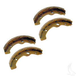BRK-015 - Brake Shoes, SET OF 4, E-Z-Go RXV, Gas 97-09.5/Elec 96-09.5, Workhorse 96+, Yamaha G9-G22 95-06